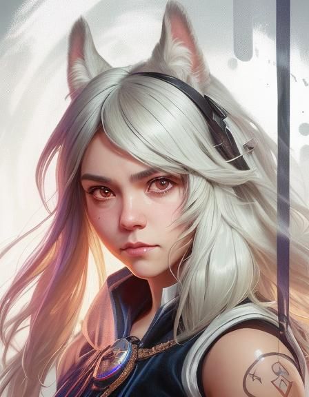 Cute Dog Portrait in Hyperdetailed Digital Art