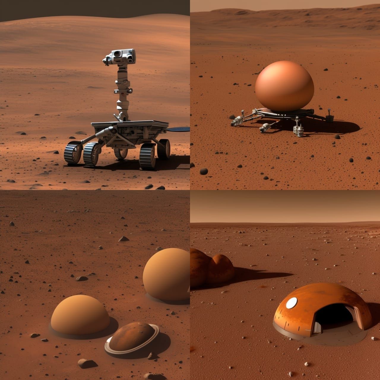 Colonization on Mars in 100 Years: Photo-Realistic Vision