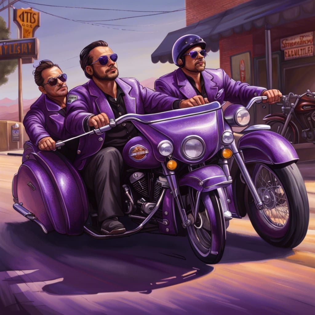 Harley Davidson and the purple sugar daddy's 😎🪖🏍️💜