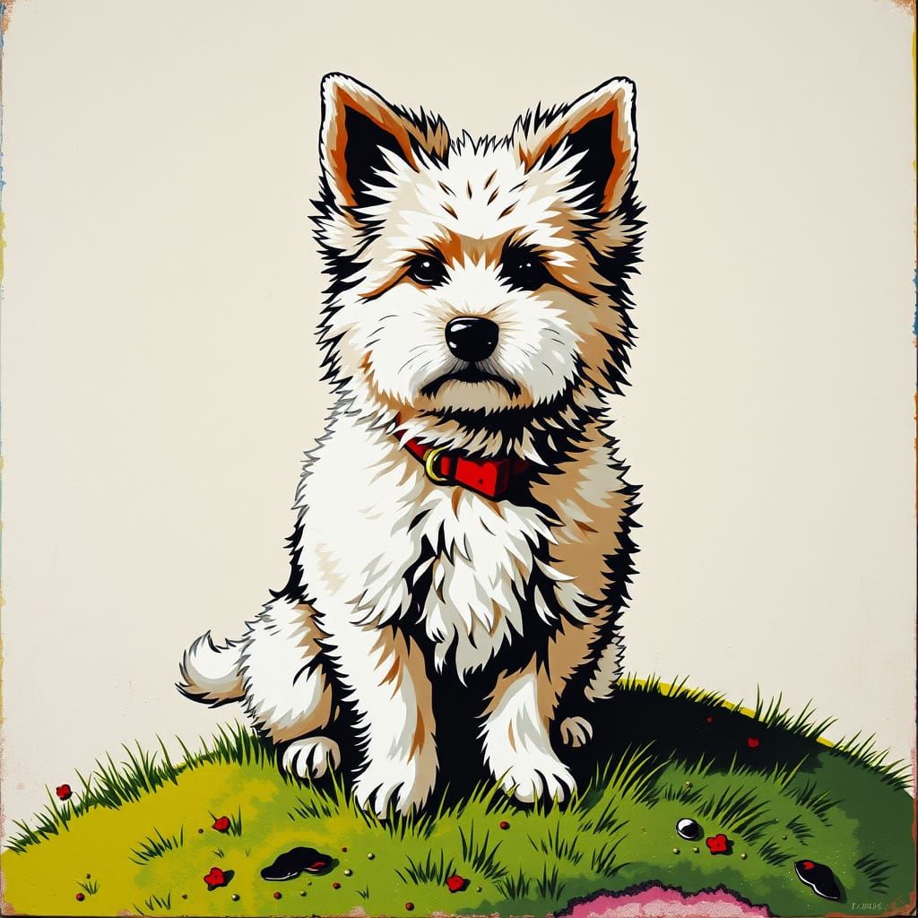 Dog Portrait in Beatrix Potter Style