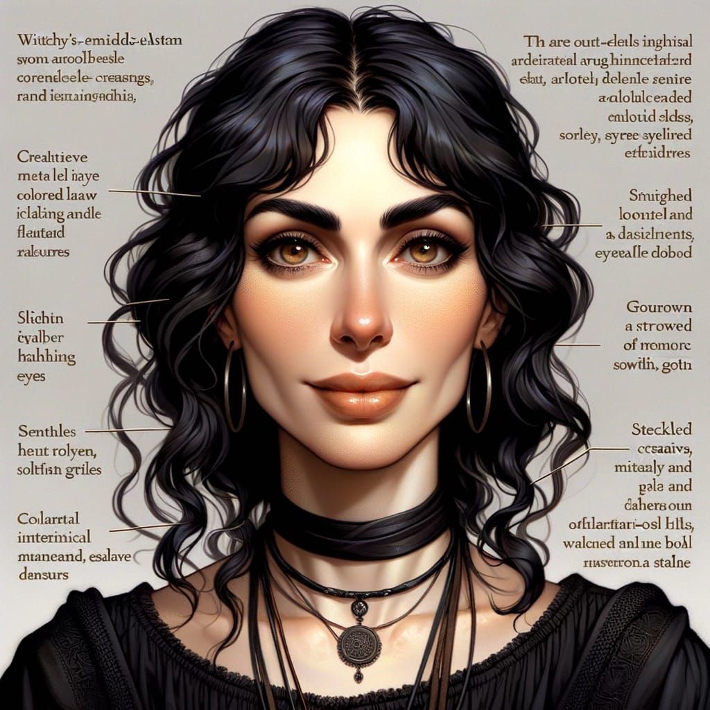 Soft Goth Portrait of a Creative Middle-Eastern Woman