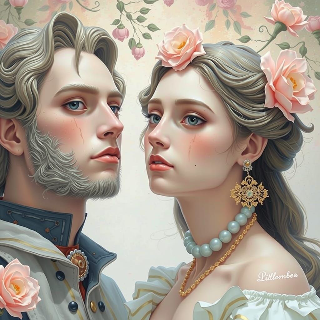 Kissing Marionettes in Hildebrandt Brothers Style