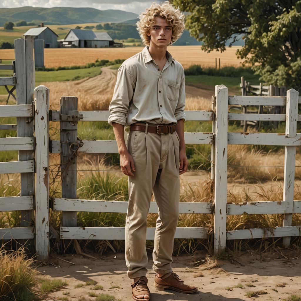 Teenager in Farm Field: Fantasy Concept Art