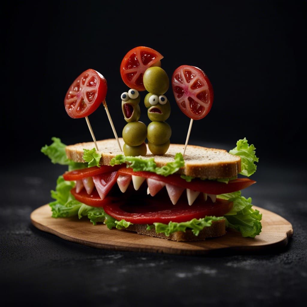 Living Sandwich Character in Stop-Motion Animation