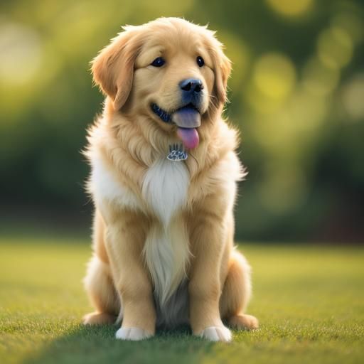 Golden Retriever Portrait in Natural Lighting