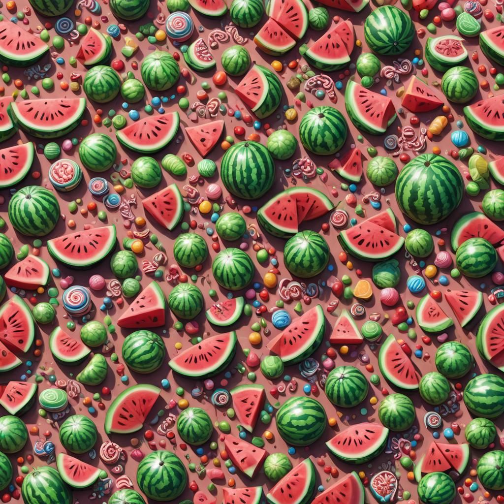 Candy Art Watermelon Booming in War Country