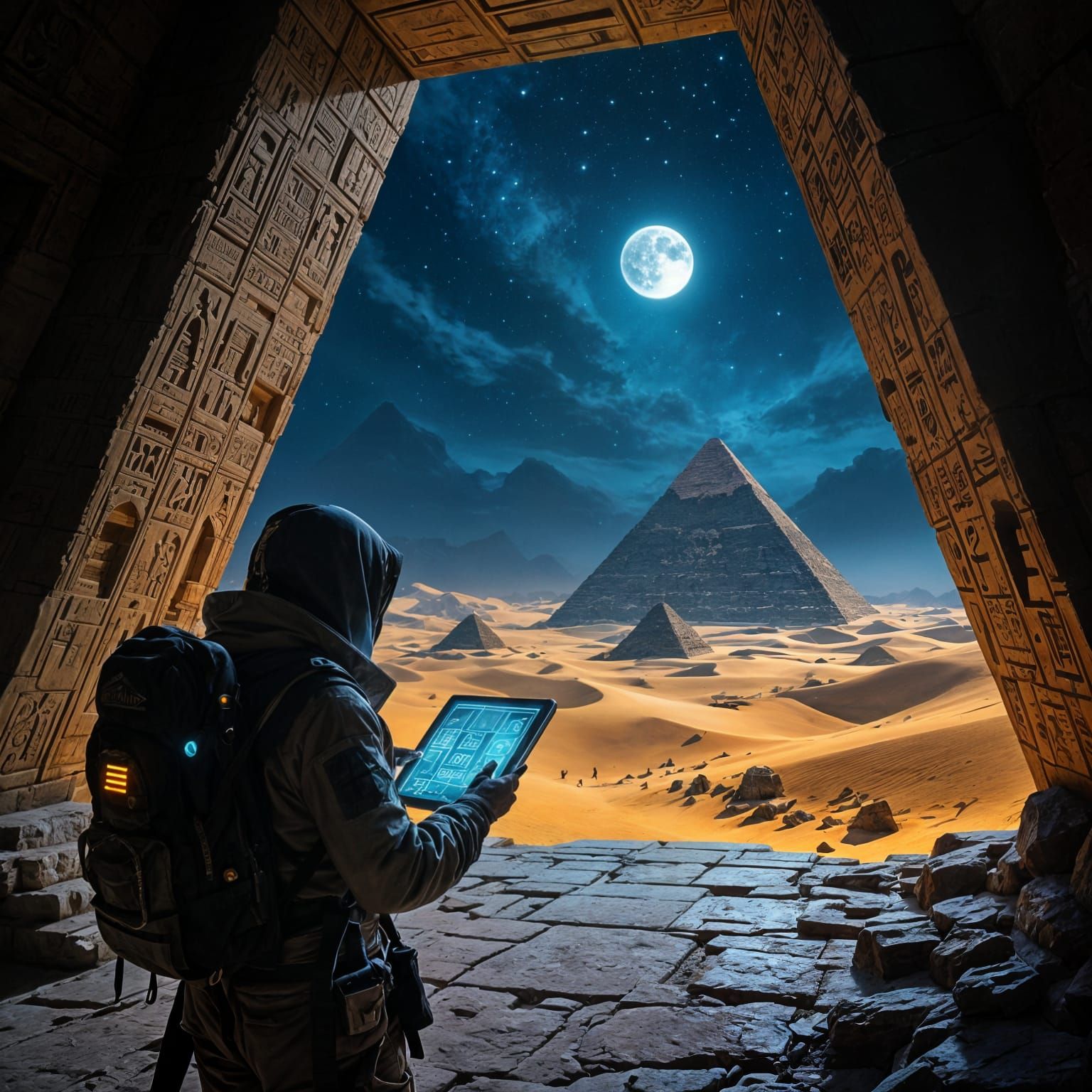 Archaeologist Discovers Alien Hieroglyphs in Dark Pyramid