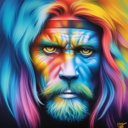 Colorful Graffiti Art of Leo in Street Style