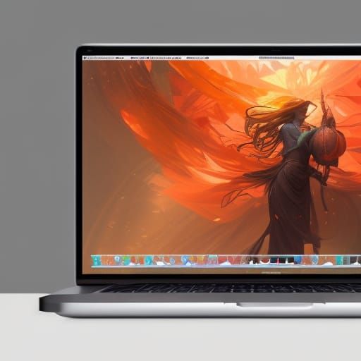 MacBook Pro Face Control, Hyperdetailed Concept Art