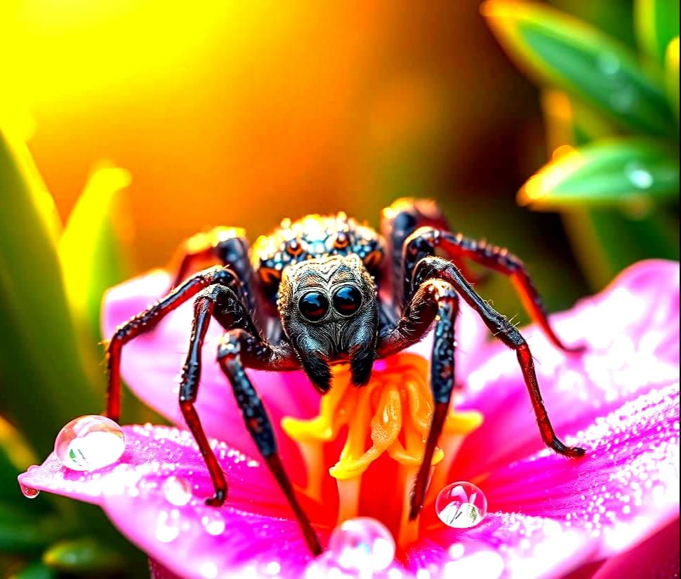 Surreal Nature Photography of Huntsman Spider on Sturt's Des...