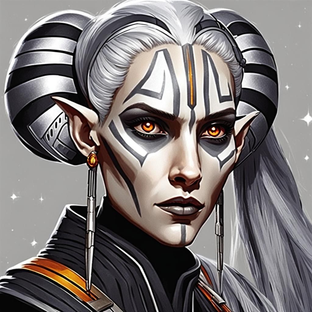 Star Wars Nightsister Hired Gun with Silver Hair