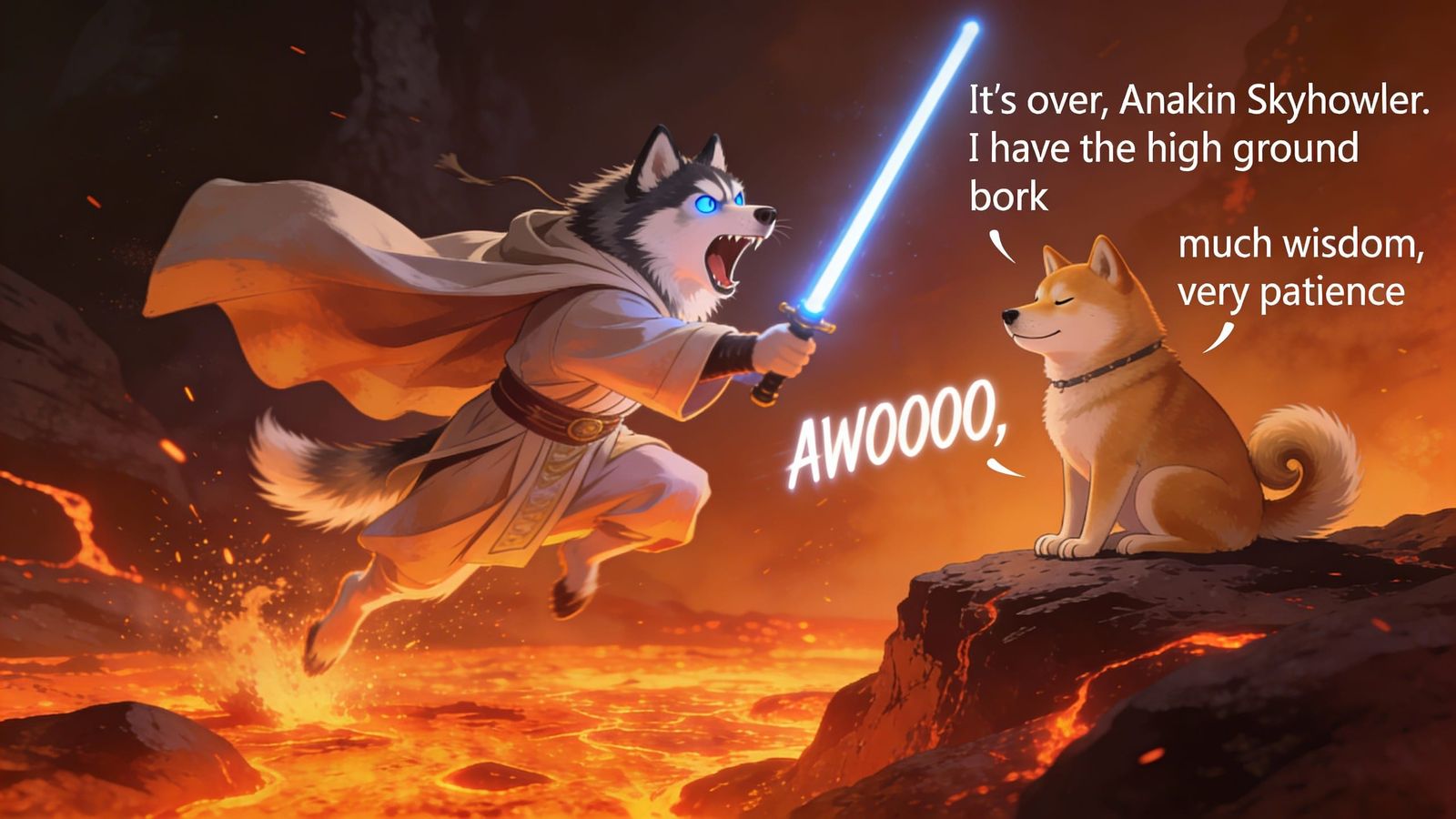 Husky vs Shiba Inu in Epic Force Battle