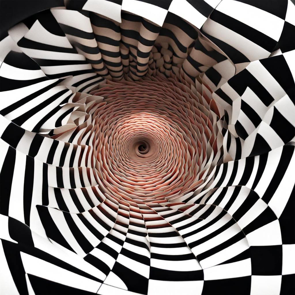 Anamorphic Whirlwind Optical Illusion