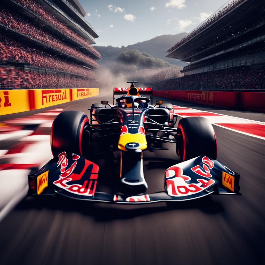 Red Bull F1 Car Wins Against Mercedes: Detailed Art