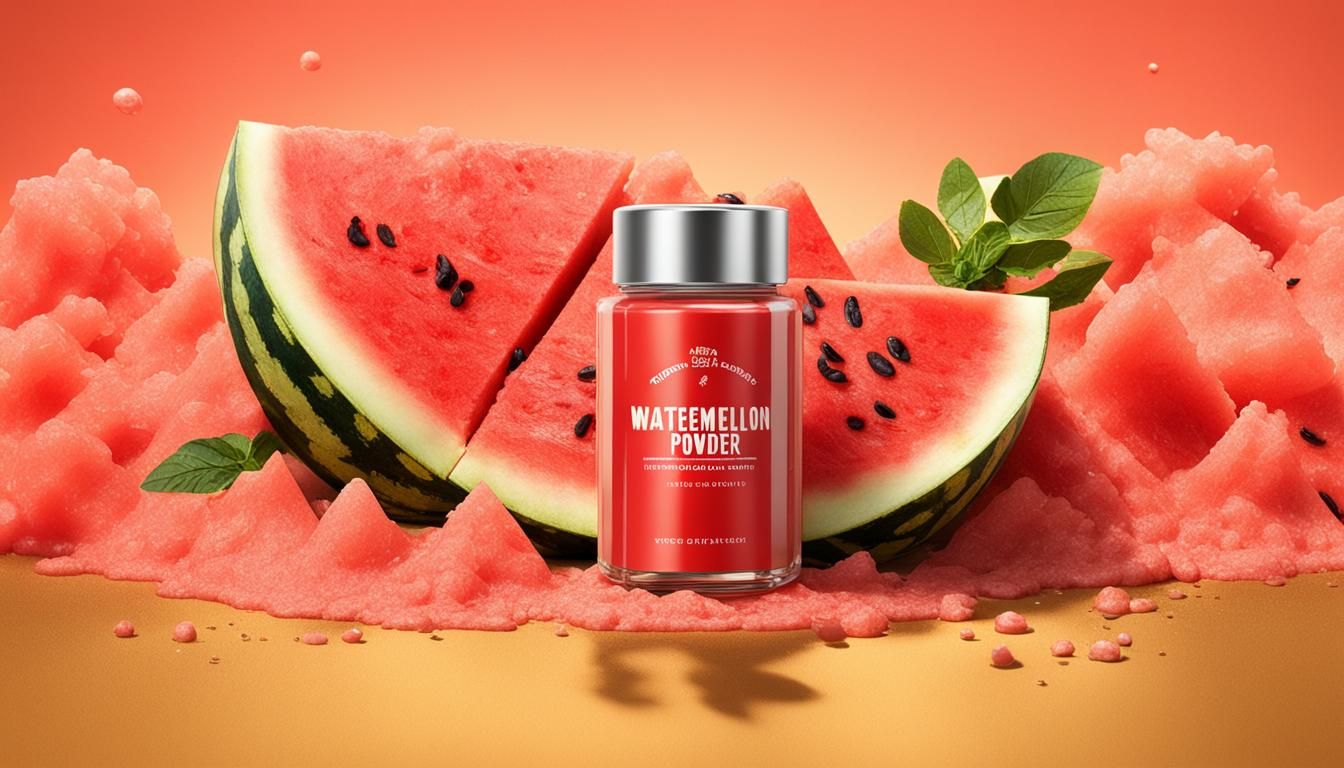 Watermelon Powder: Hyperrealistic Bottle Photography
