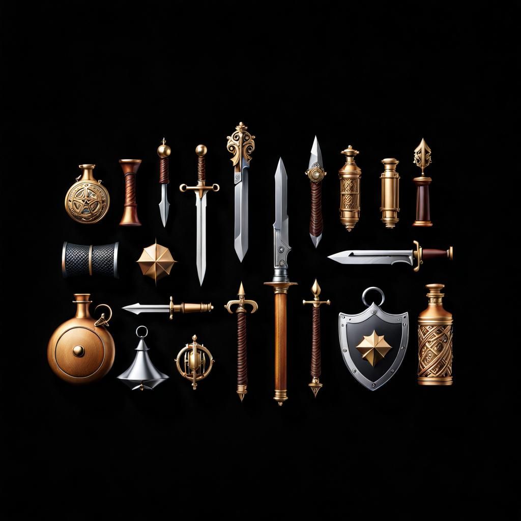 Treasures of the Adventurer: Photorealistic Gear and Magical...