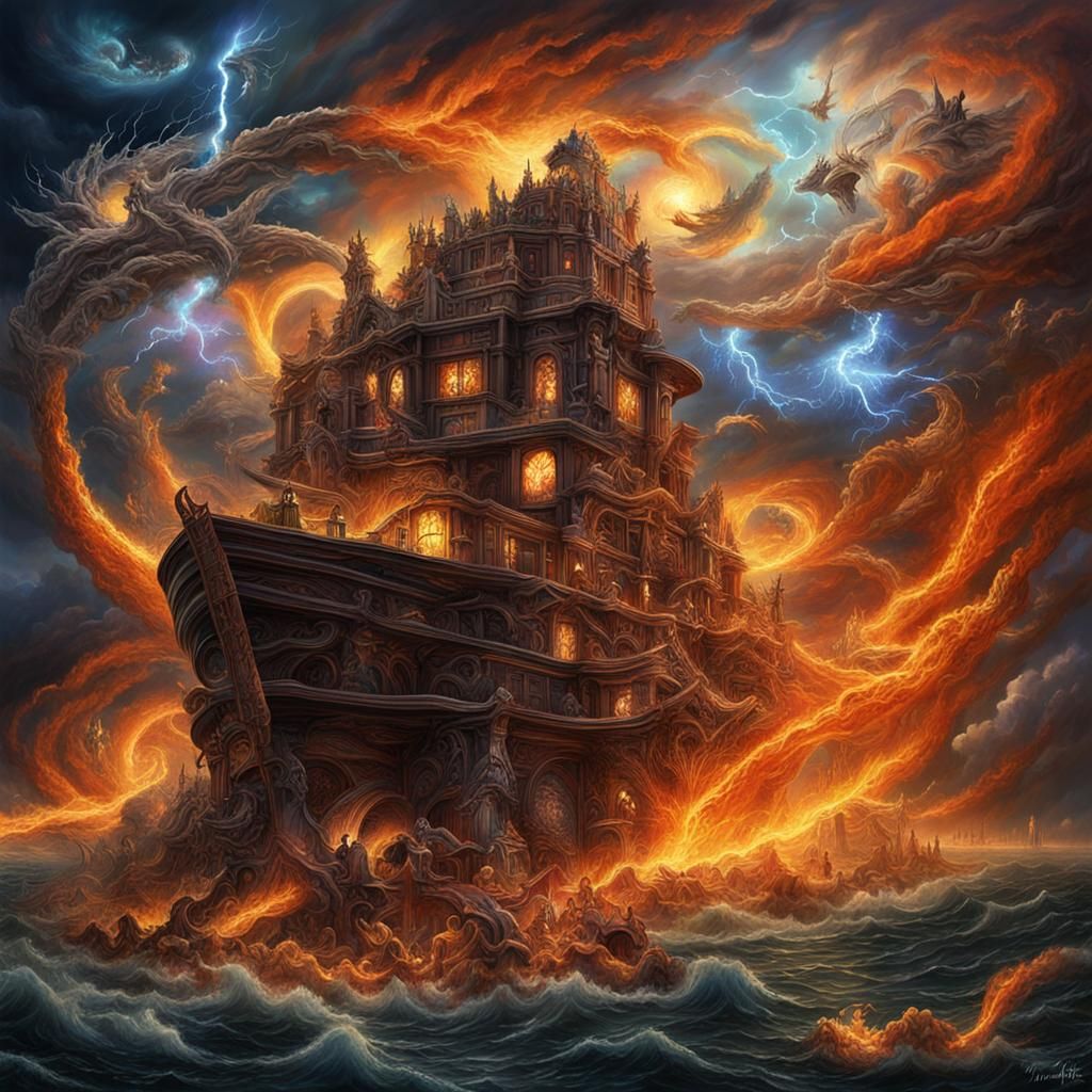 Cosmic Vortex: A Surreal Vision of Spiritual Awakening