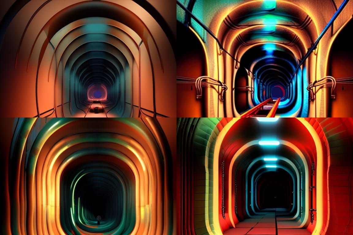 Green Utility Tunnels: Detailed Matte Painting