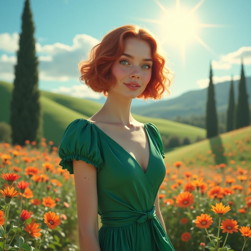 Striking Portrait of a Woman in Painterly Style