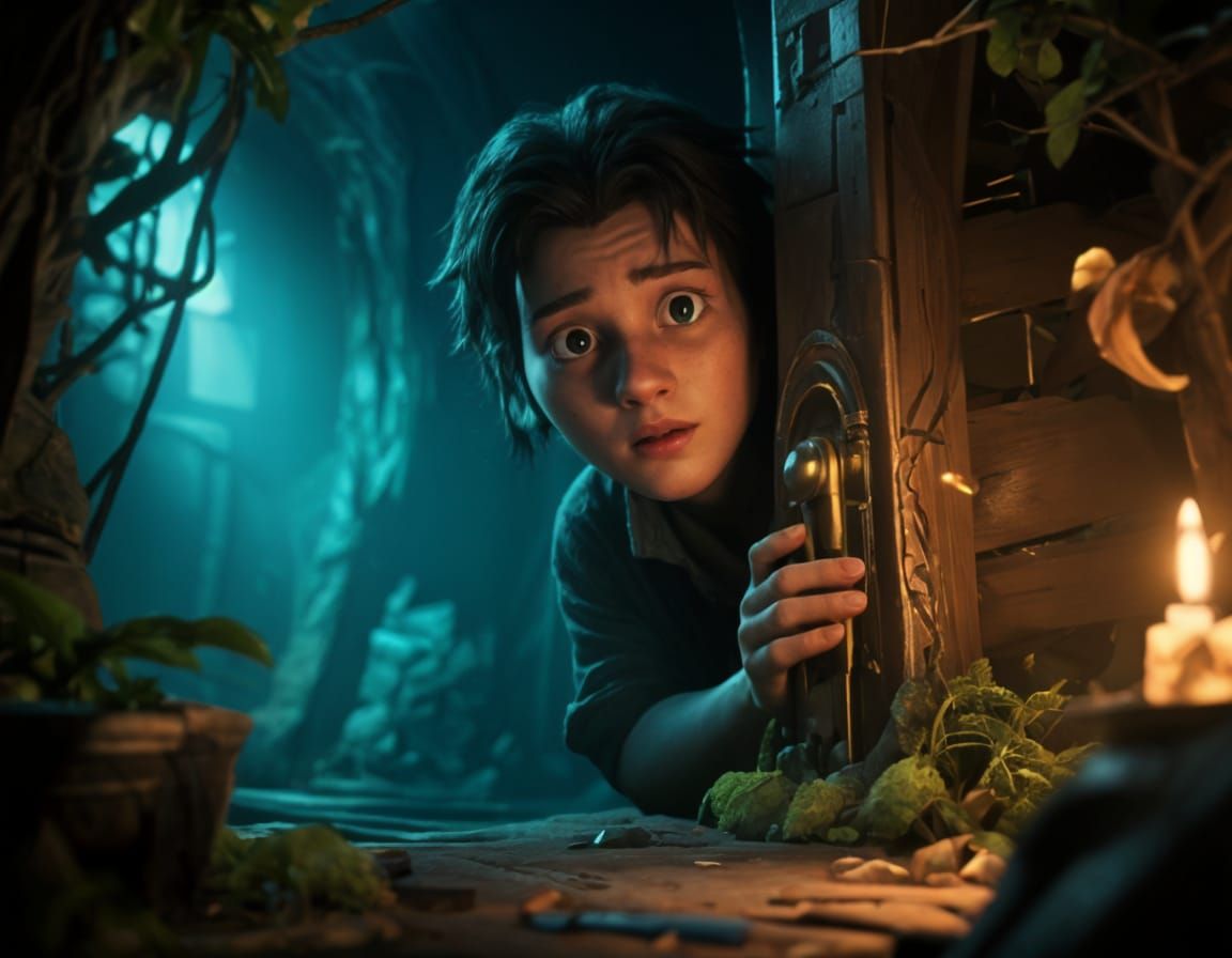 Hide and Seek: 3D Cinematic Game Scene