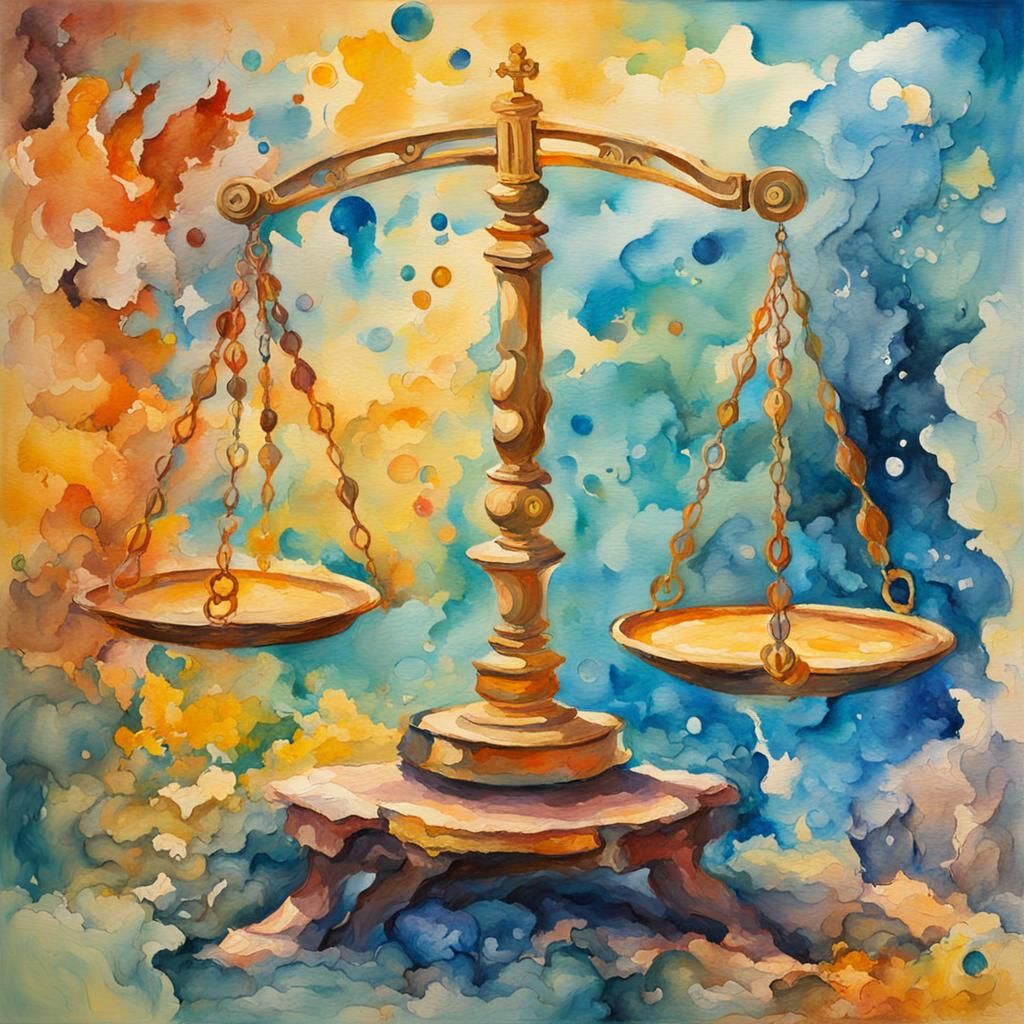 Libra in Gouache and Watercolor Style