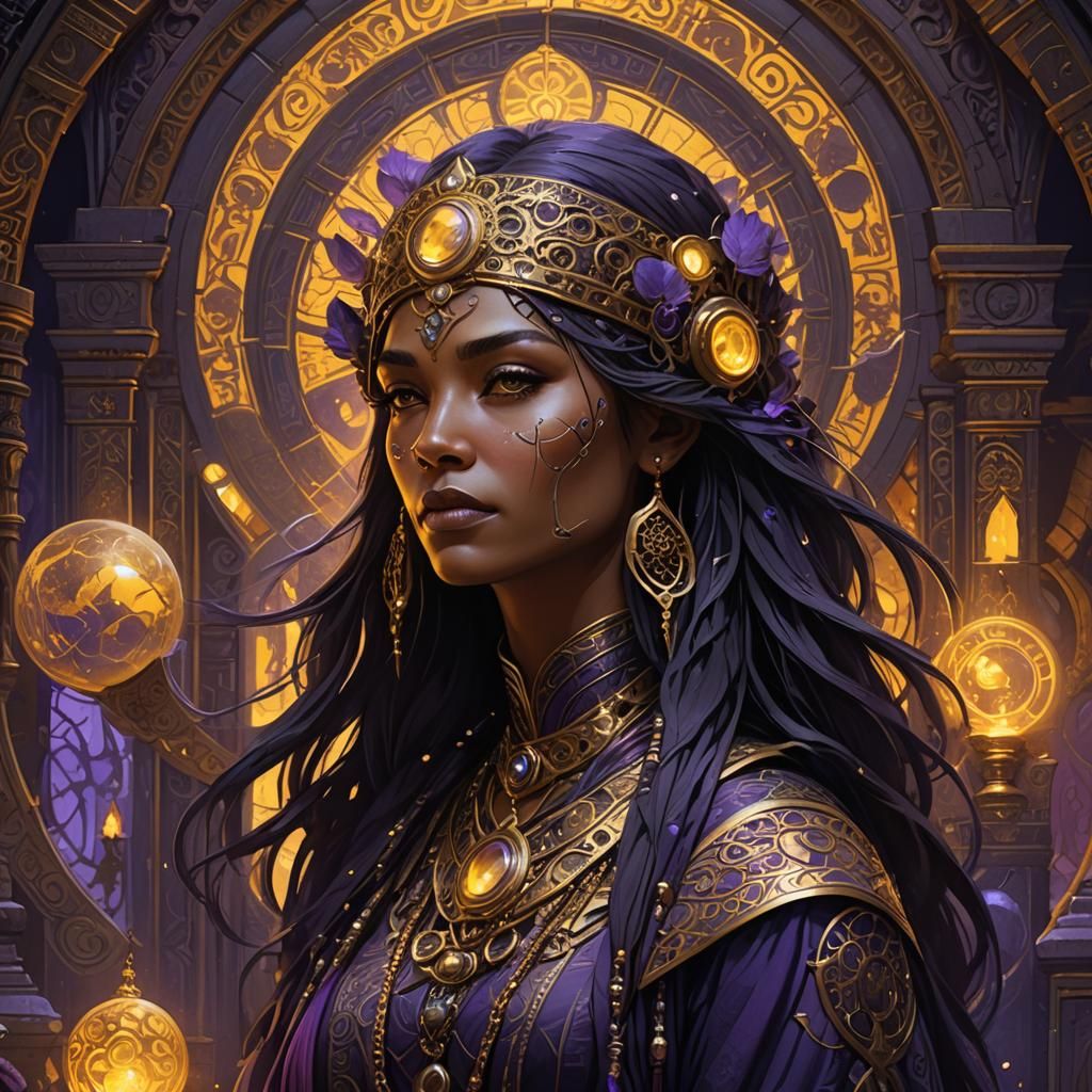 Ancient Goa'uld Priestess in Dark Fantasy Style