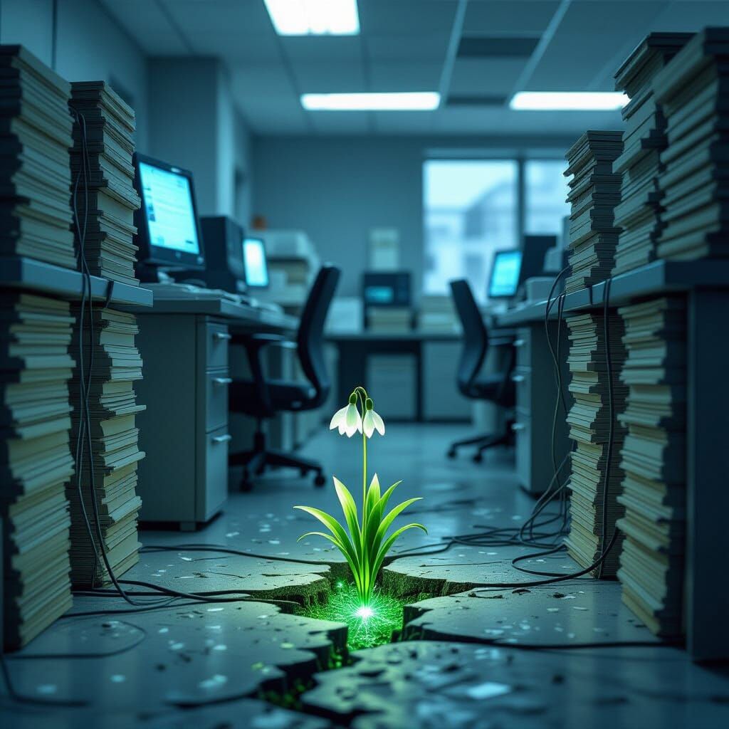 Hope Blooms in Bureaucracy: A Futuristic Vision