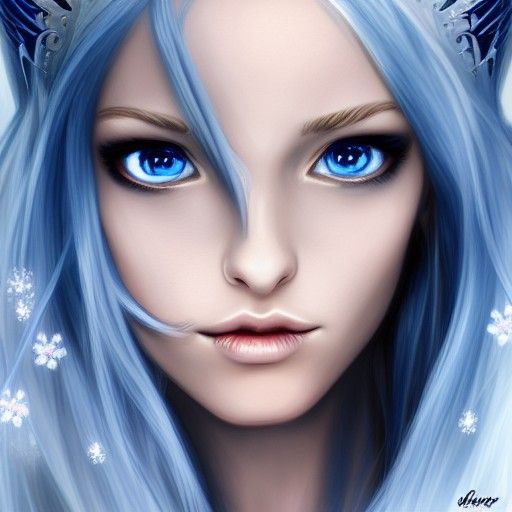 Hyperrealistic Elven Queen with Silver Hair