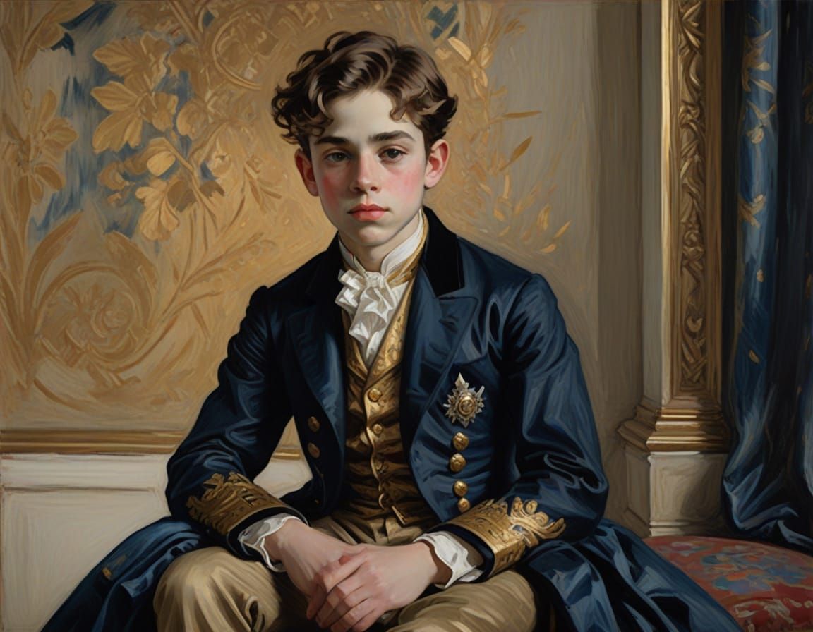 Orphan Prince's Moment of Destiny in Impressionist Style