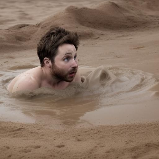 Photo of Charlie Day Sinking in Quicksand