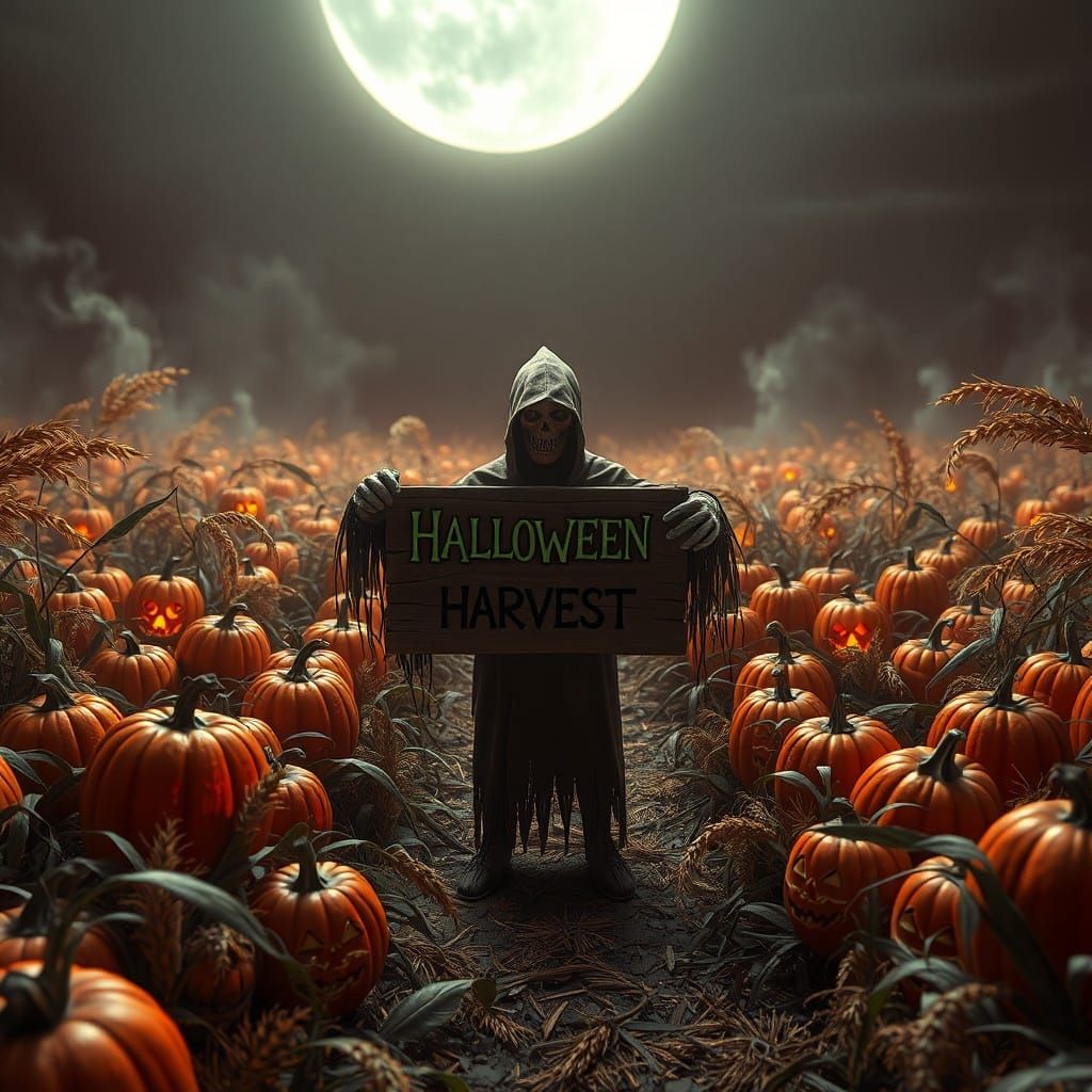 Ghostly Scarecrows Haunt Fluorescent Halloween Harvest Maze