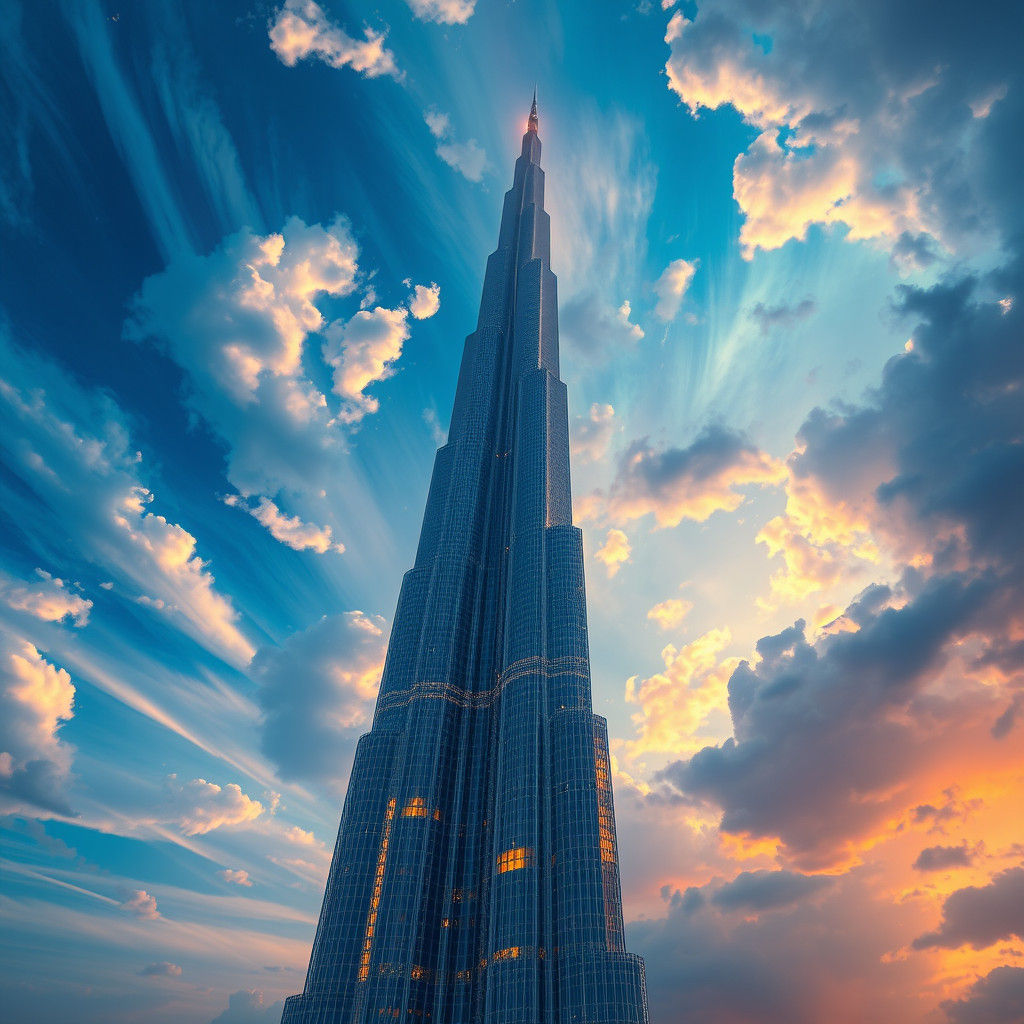Burj Khalifa in a Fantastical Sky, Digital Matte Painting