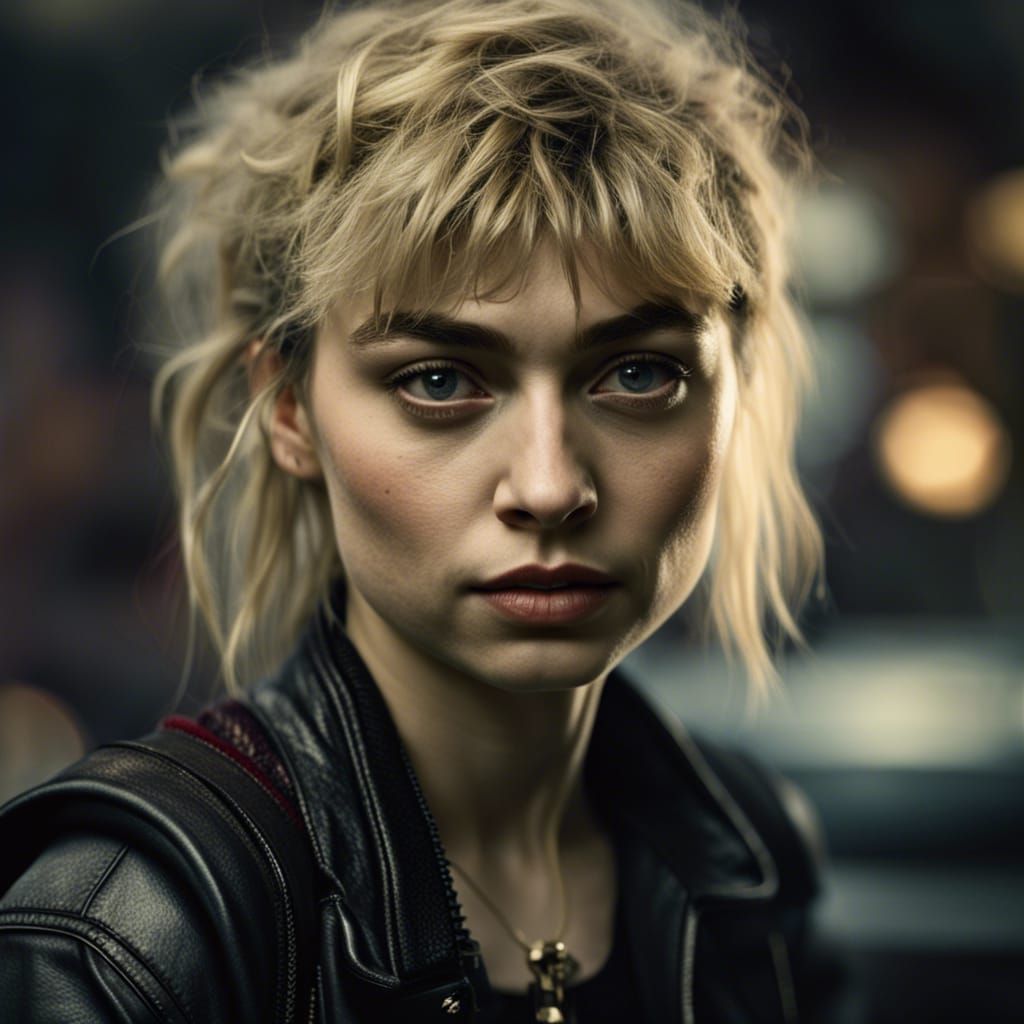 Imogen Poots as a Hyperrealistic Punk Musician