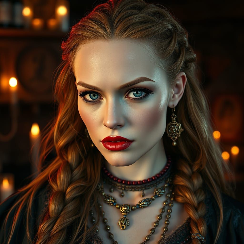 Viking Goddess with Dark Allure