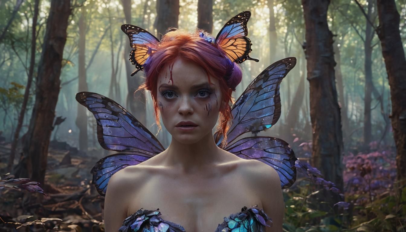 Stern Adult Fae Stands Amidst Whispers of the Past