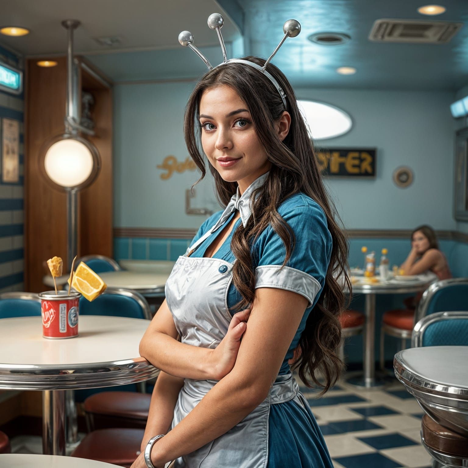 Chic 24th Century Starliner Diner Scene