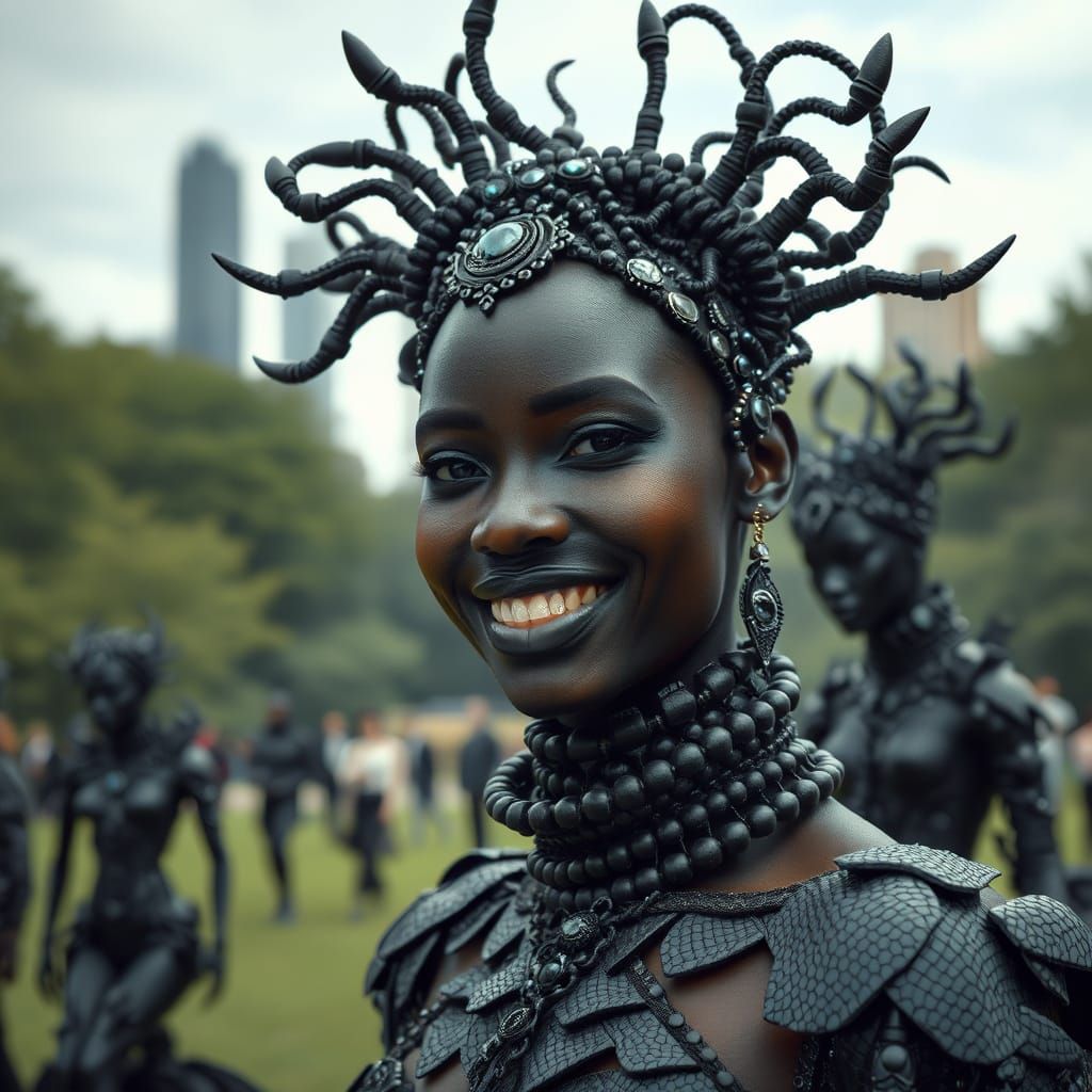 Futuristic Land Art Fashion Show in Central Park