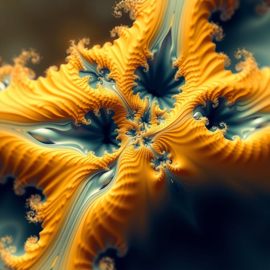 Ethereal Nature Vortex in Vibrant Fractal Art