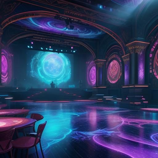 Magical Nightclub Dance Floor in Fantasy Concept Art