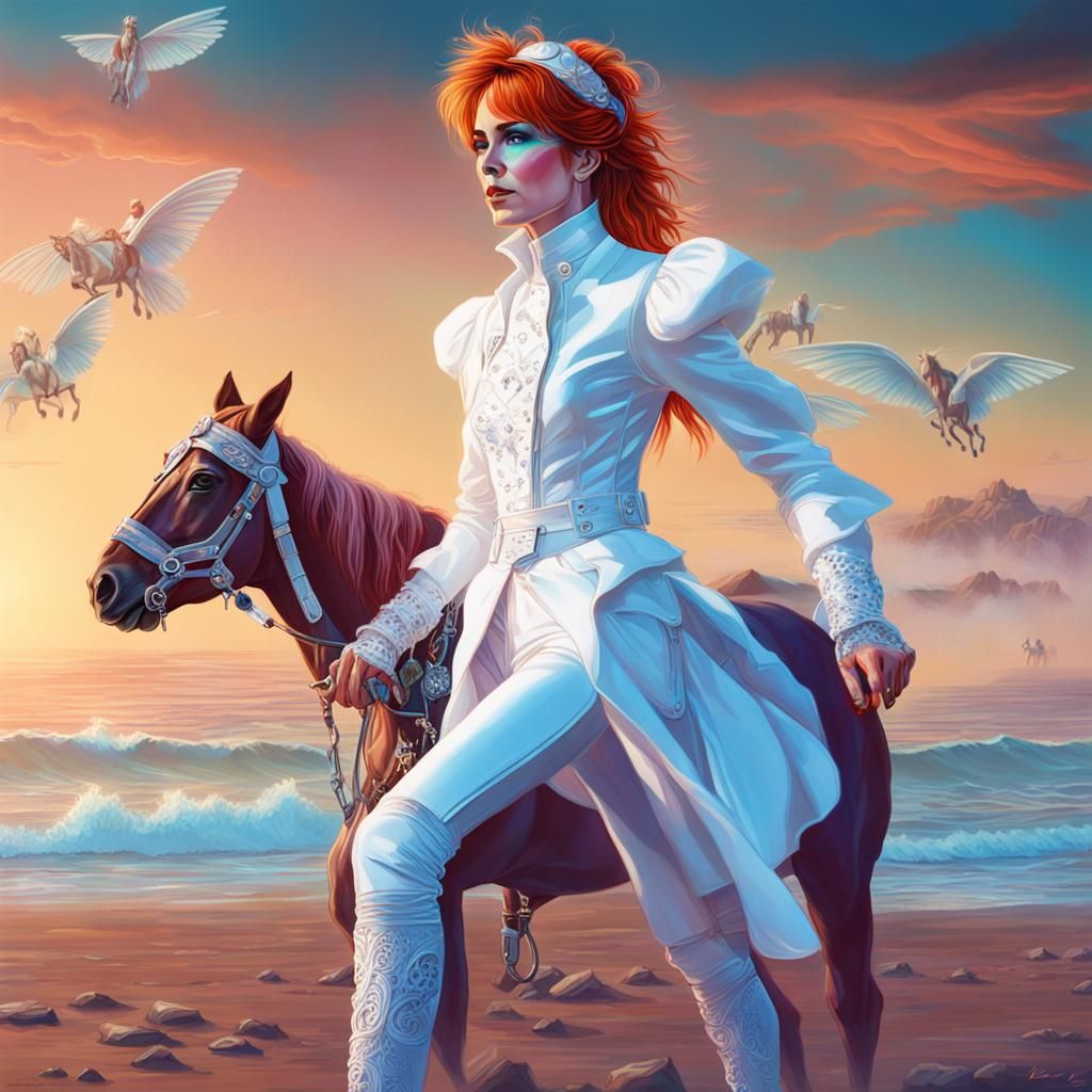 Mylène Farmer Steampunk Fairy on California Beach