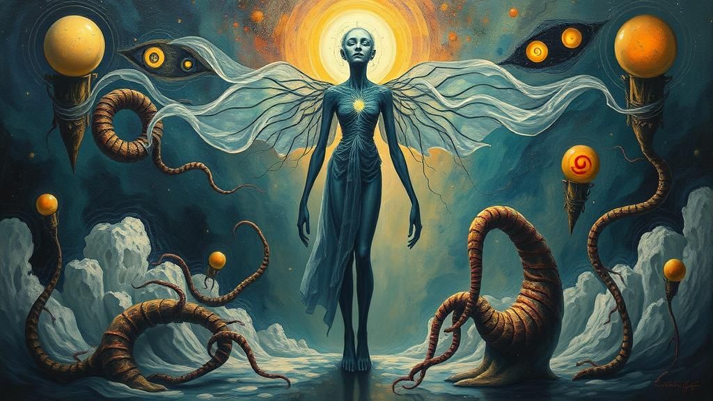 Ethereal Seer in Dreamlike Surrealist Realm