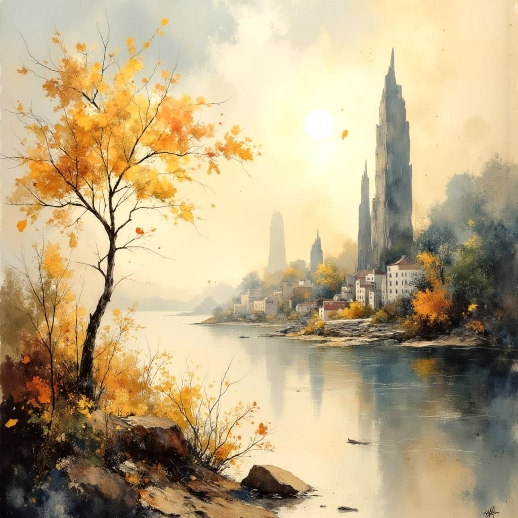 Illuminated Landscape: Peaceful Light and Unity