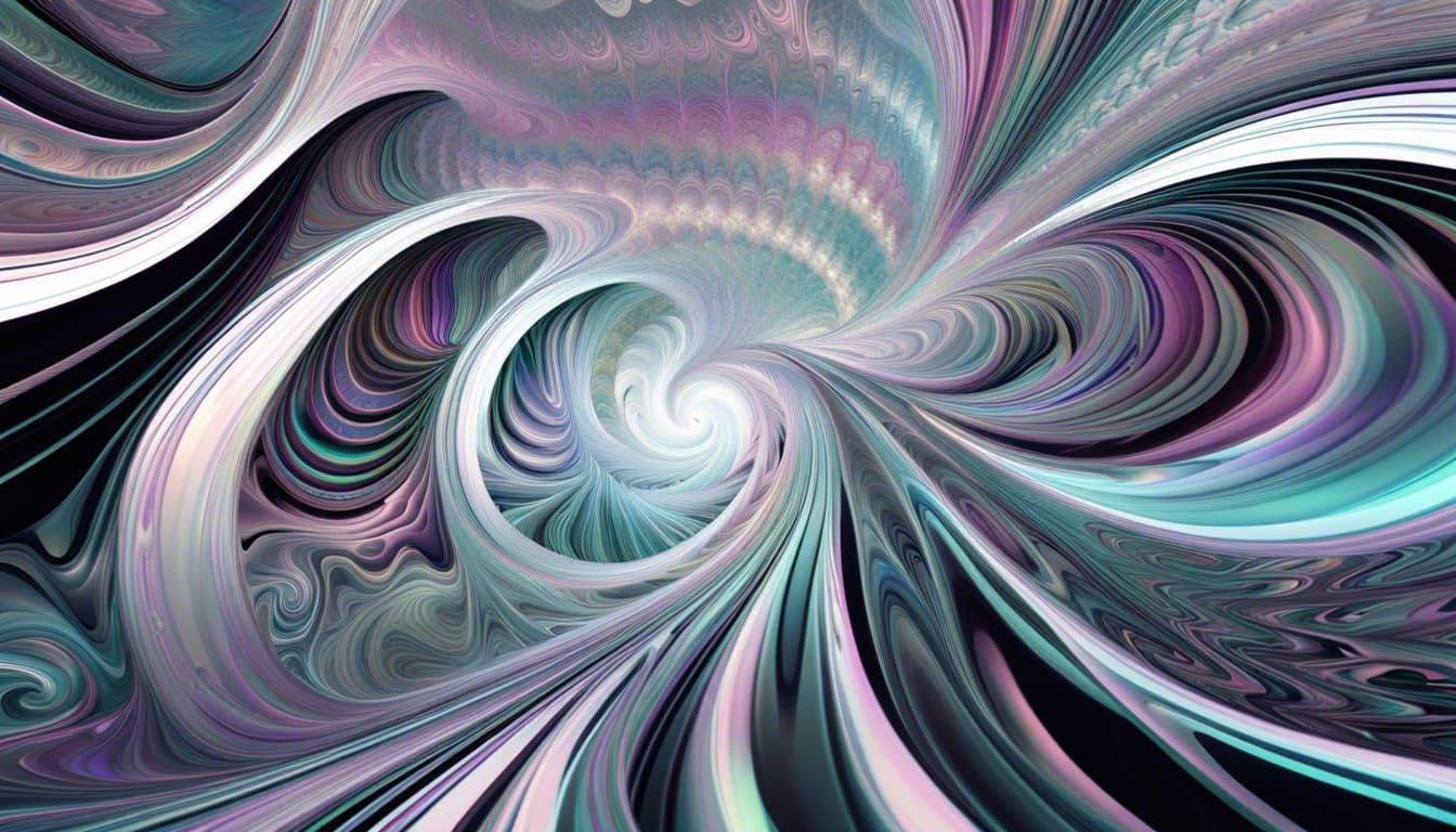 Mesmerizing Fractal Art in Abstract Vector Style