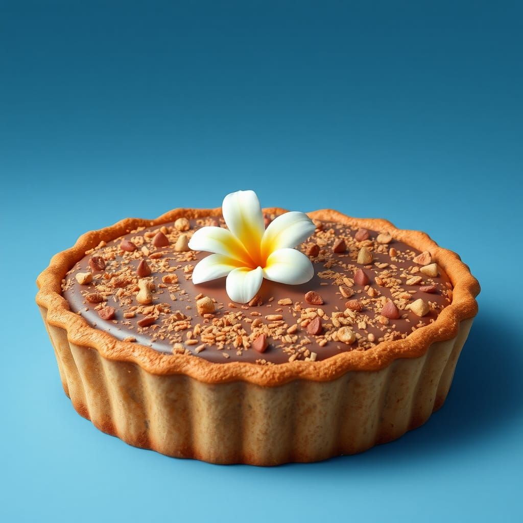 Chocolate ice cream deep crusted pie with cinnamon sprinkles...