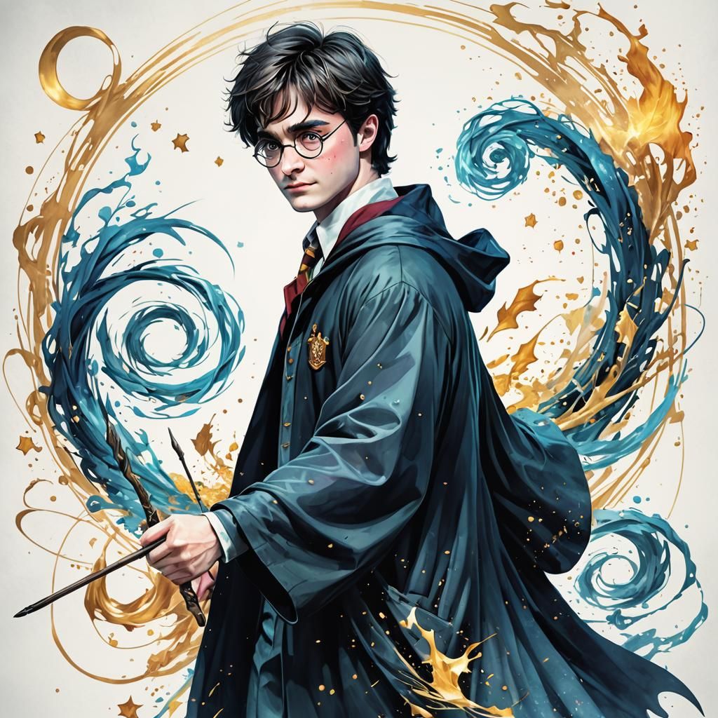 Harry Potter in Digital Art Style