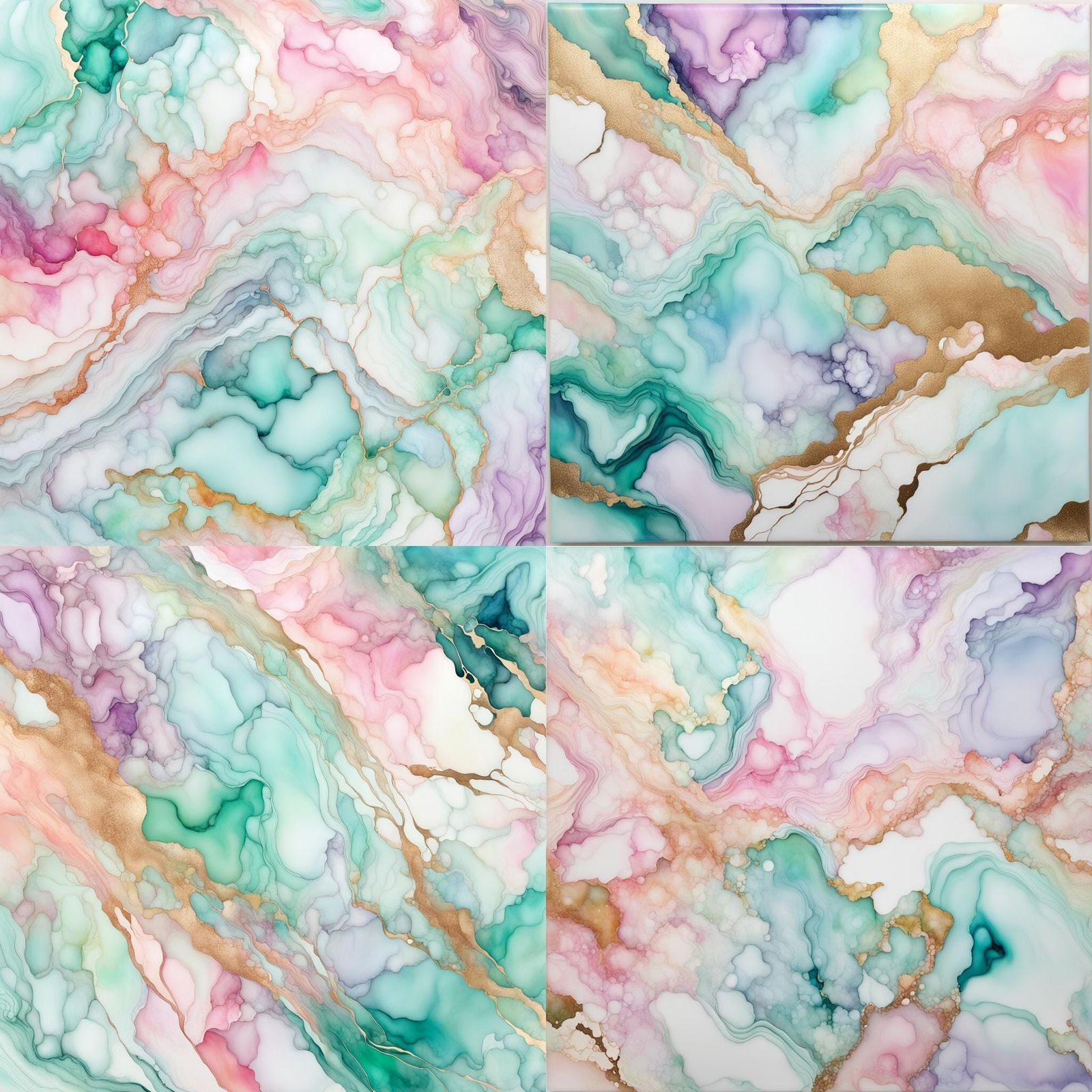 Pastel Alcohol Ink Marble Abstract