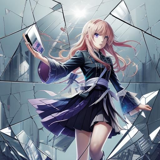 Shattered Mirror in Anime Key Visual Style