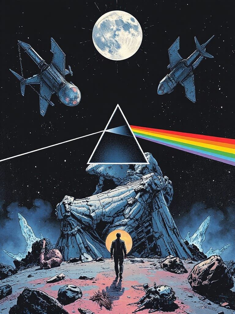 Dark Side of the Moon Comic Book Cover Art