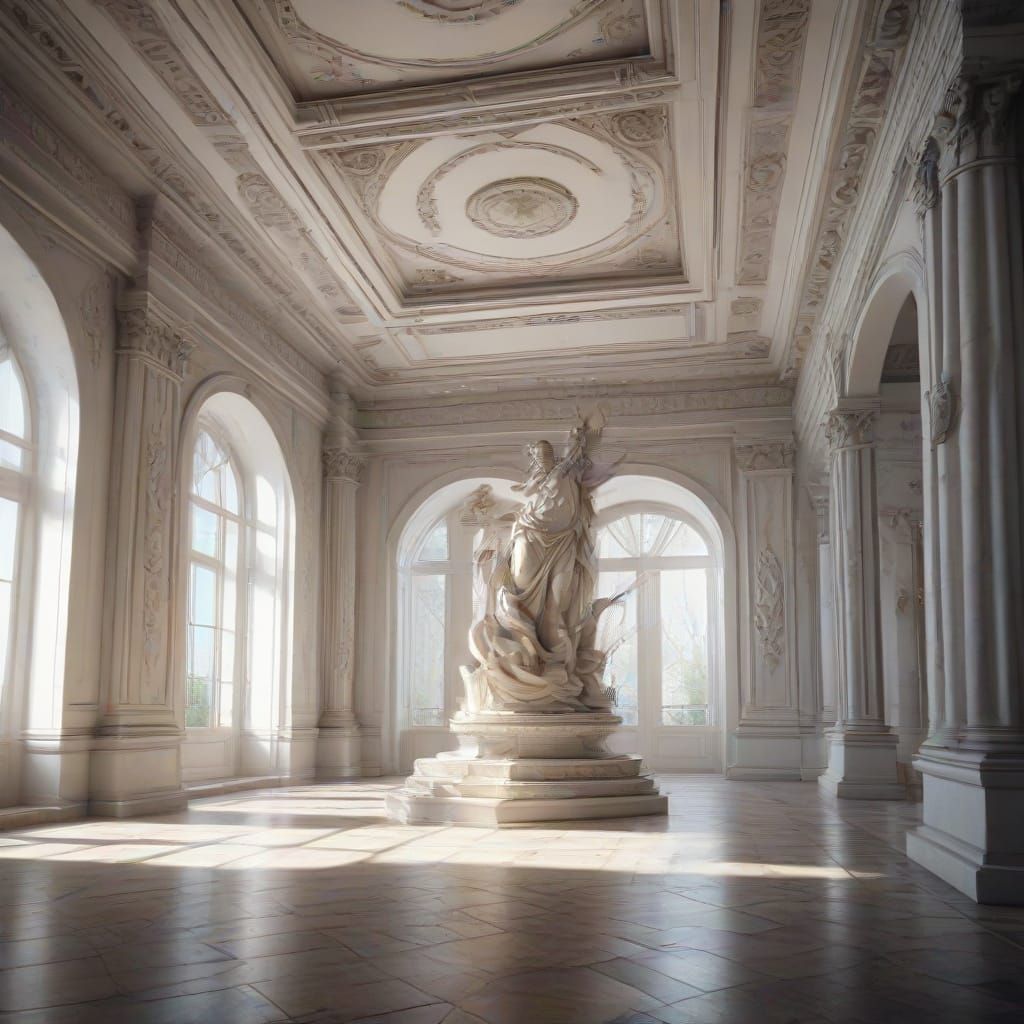 Sunbeams Illuminating a Museum