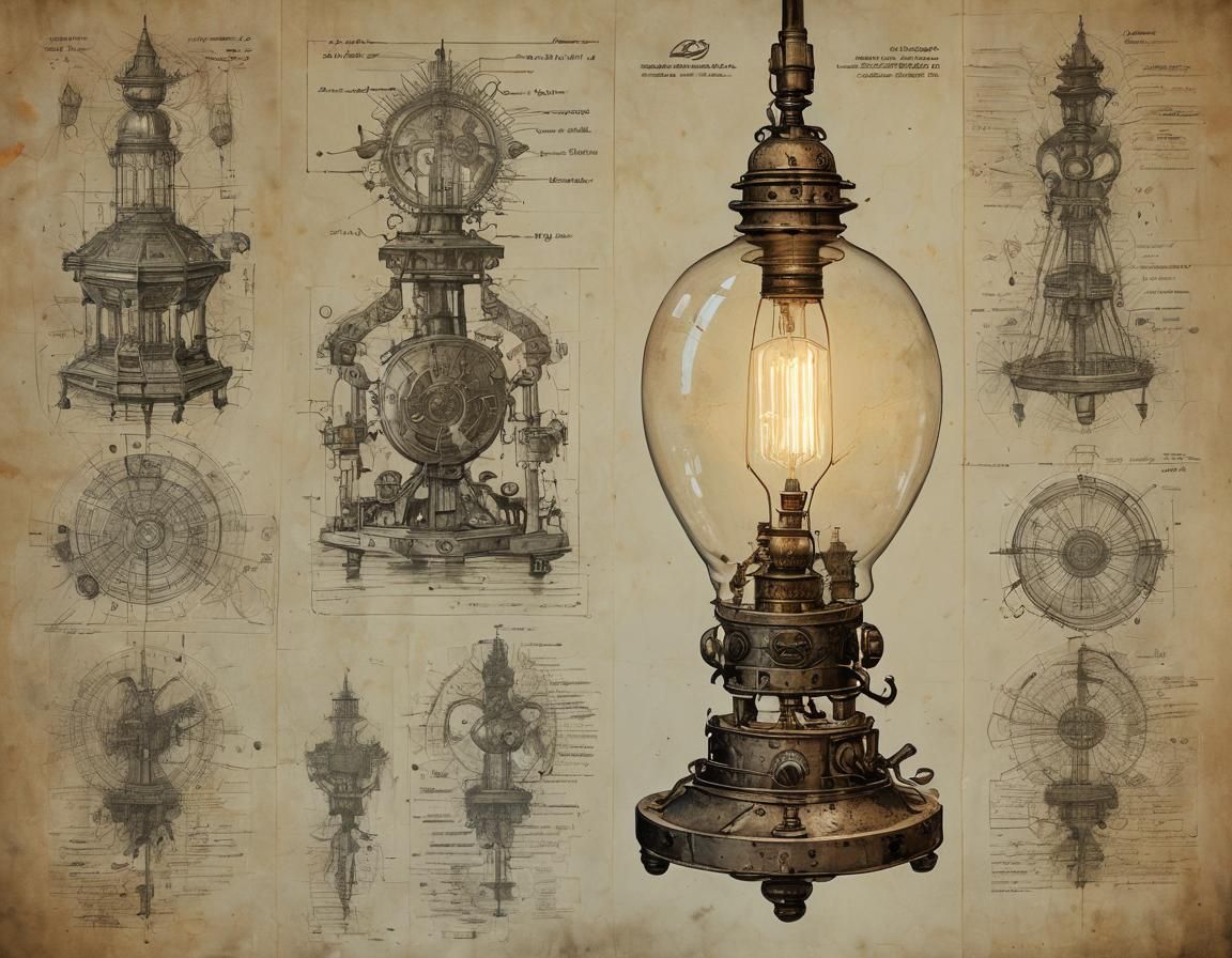 Table Lamp: Technical Schematic Drawing